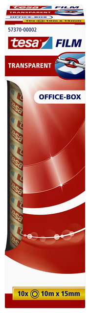 tesafilm Transparent tape, self-adhesive, 10 x 10m:15mm