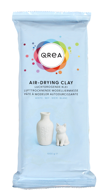 Klei Qrea luchtdrogend wit 1000 gram