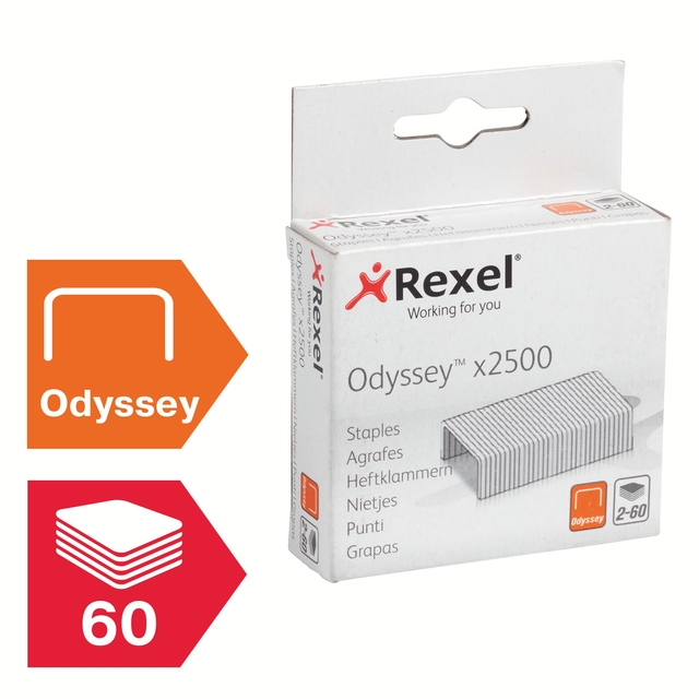 Rexel 2-60 Staples 2100050 Boxed 2500