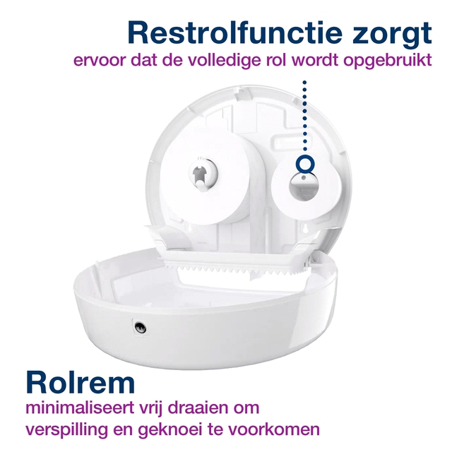 Toilet paper dispenser Tork Jumbo T1 Elevation white 554000