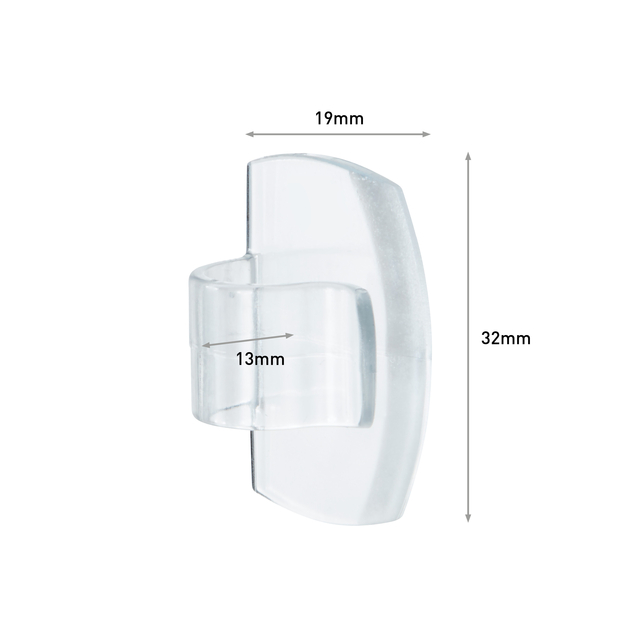 Cable clamp Command round incl. mounting strips transparent 4 pieces