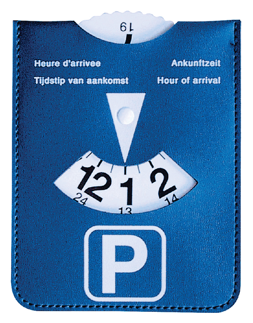Parking disc Kangaro in blue imitation leather holder