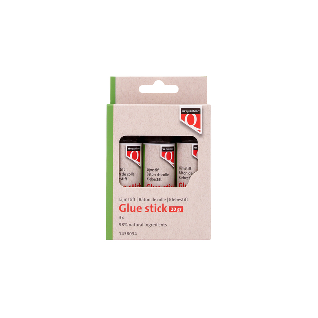 Lijmstift Quantore eco 3x20gr blister