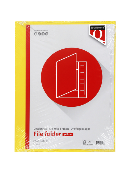 Dossiermap Quantore A4 250gr geel