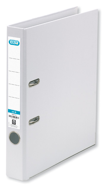 ELBA Lever Arch File Rado "smart Pro+", exchangeable spine label, A4 Spine 50 mm 2 Rings PP/PP White