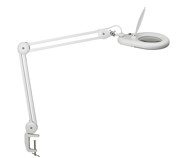 LED Magnifying Luminaire MAULviso, with clamp
