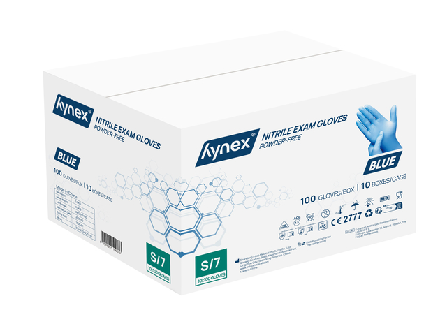 Handschoen Hynex S nitril blauw pak à 100 stuk