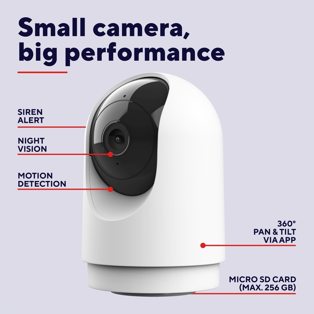 Beveiligingscamera Trust IPCAM-2700 binnenshuis Wi-Fi wit