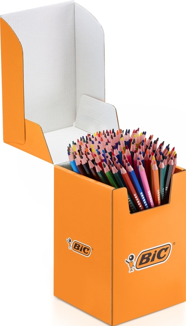 Kleurpotloden BicKids Evolution ecolutions assorti schoolbox à 144 stuk