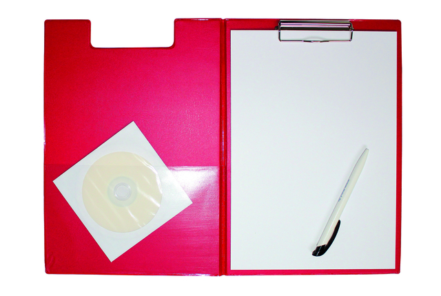 Klembordmap MAUL A4 staand PVC met penlus rood