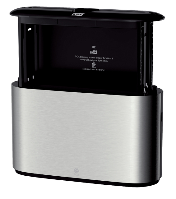 Hand towel dispenser Tork Express Image line Countertop Multifold H2 stainless steel 460005