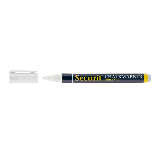 Krijtstift Securit SMA-100 rond wit 1-2mm blister à 4 stuks