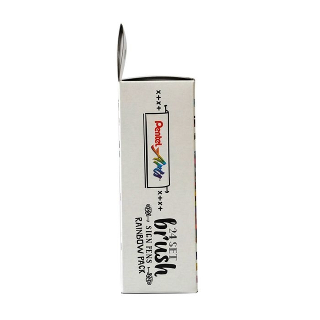 Brushpen Pentel Sign SES15C Rainbow assorti set à 24 stuk