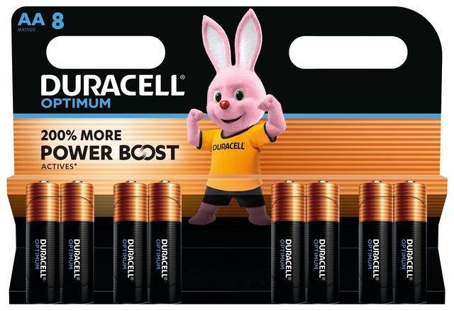 Batterij Duracell Optimum 200% 8xAA