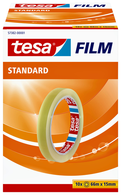 tesafilm Standard tape, self-adhesive, 10 x 66m:15mm