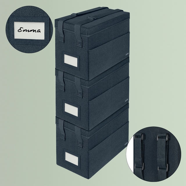 Opbergtas Leitz gestofferd met deksel compact grijs
