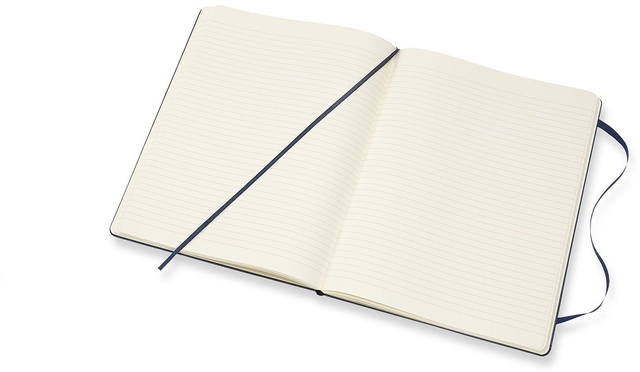 Notitieboek Moleskine XL 190x250mm lijn hard cover sapphire blue