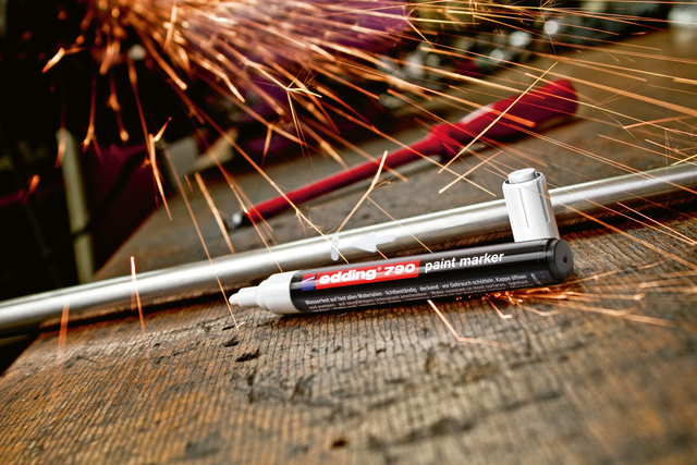 Paintmarker edding 790 op alcoholbasis 2-3mm wit