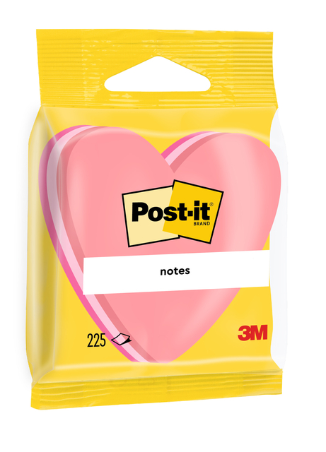 Post-it Notes Heart Rbow 2007H Pk1
