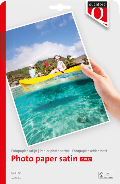 Photo paper Quantore A4 230gr satin 50 sheets