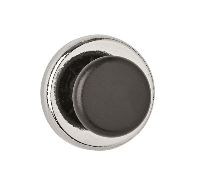 Magneet met knop MAUL Ø36mm trekkracht 5kg chroom/zwar