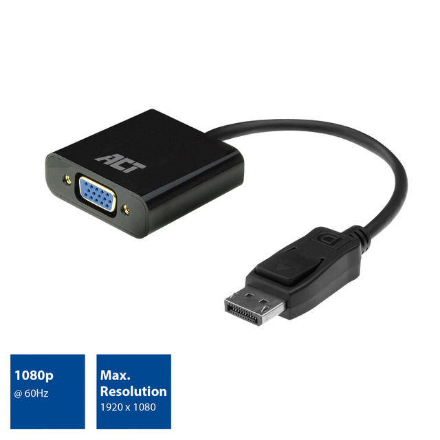 Adapter ACT DisplayPort naar VGA