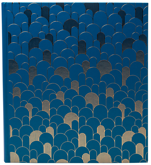 Fotoalbum Exacompta 29x32cm 60 zwarte pagina's Néo Déco blauw