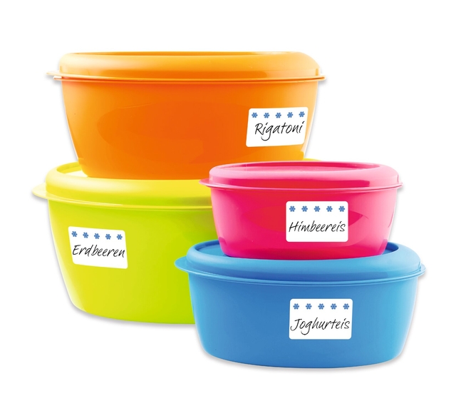 Deep-freeze labels 26x40mm blue ice crystals 48 pcs.