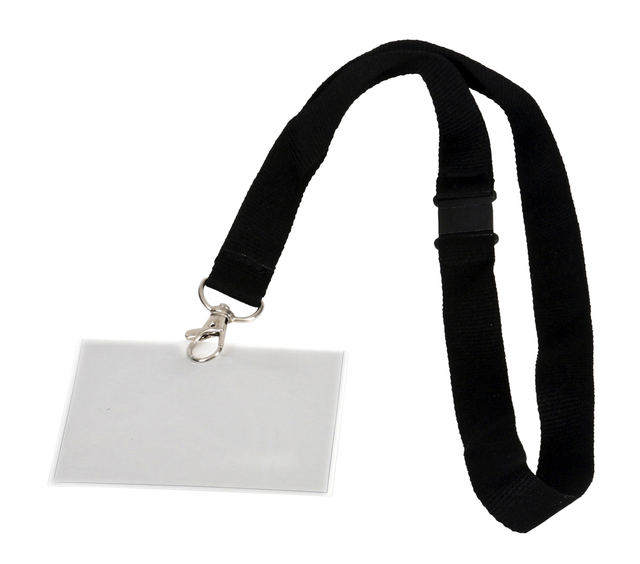 Badge Card holder OPUS 2 90x60mm with lanyard / 5 pieces