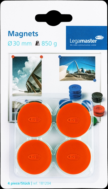 Legamaster magnet 30mm red 4pcs C&C