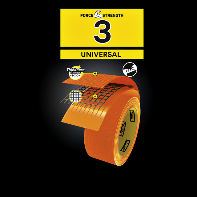Adhesive tape Scotch high visibility 48mmx25m orange