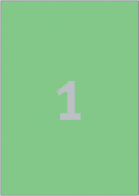 Etiket Avery Zweckform 3472 210x297mm A4 groen 100stuks