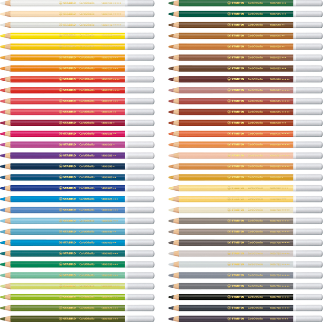 Kleurpotloden STABILO CarbOthello kalkpastel assorti blik à 12 stuk
