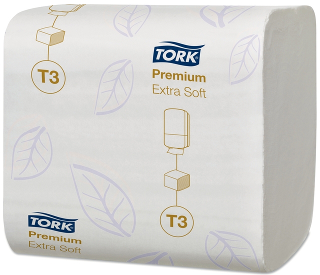 Toiletpapier Tork T3 Premium gevouwen 2-laags 110x190mm wit 114276
