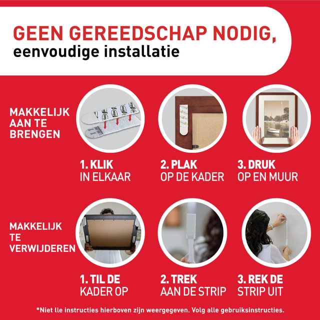 Bevestigingsstrip Command groot klik vast 7,2kg wit
