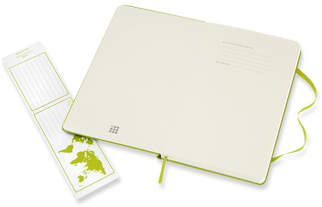 Notitieboek Moleskine large 130x210mm blanco hard cover lemon green