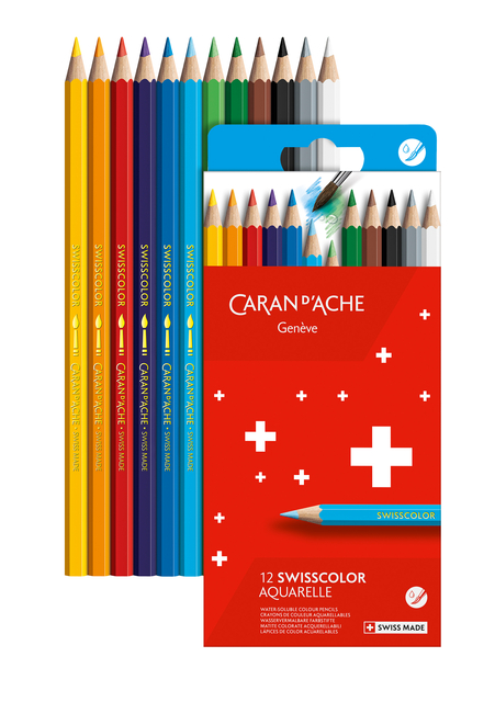 Kleurpotloden Caran D'ache aquarel doos à 12stuk
