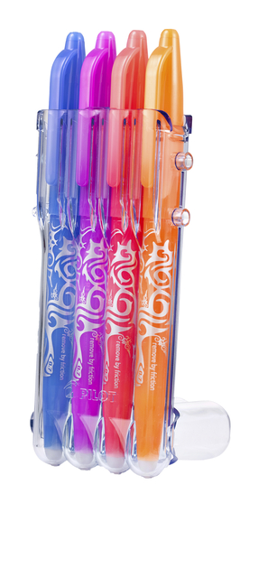 Rollerpen PILOT friXion medium fun assorti Set2Go à 4 stuk