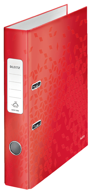 Lever arch file Leitz WOW 180 gelatinized 50mm A4 red