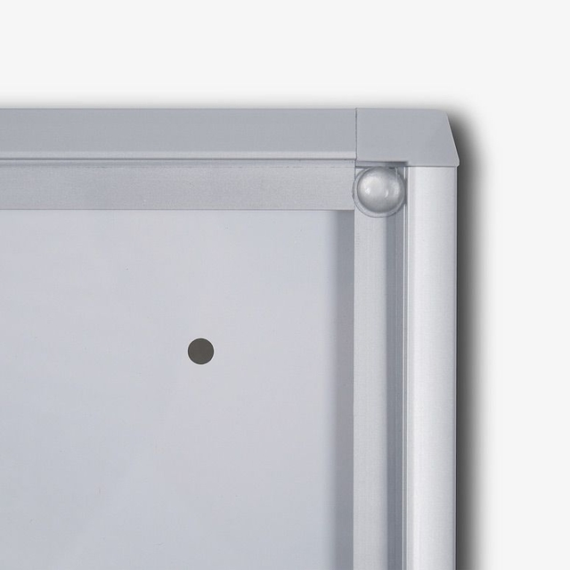 Vitrinebord Quantore voor binnen 6x A4 zilver