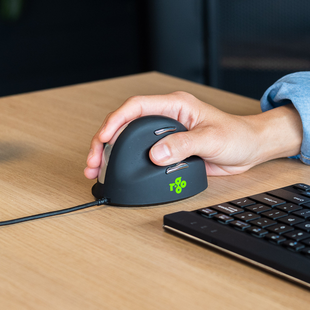 R-Go HE Mouse, Ergonomic mouse, Medium (165-195mm), Right Handed, wired