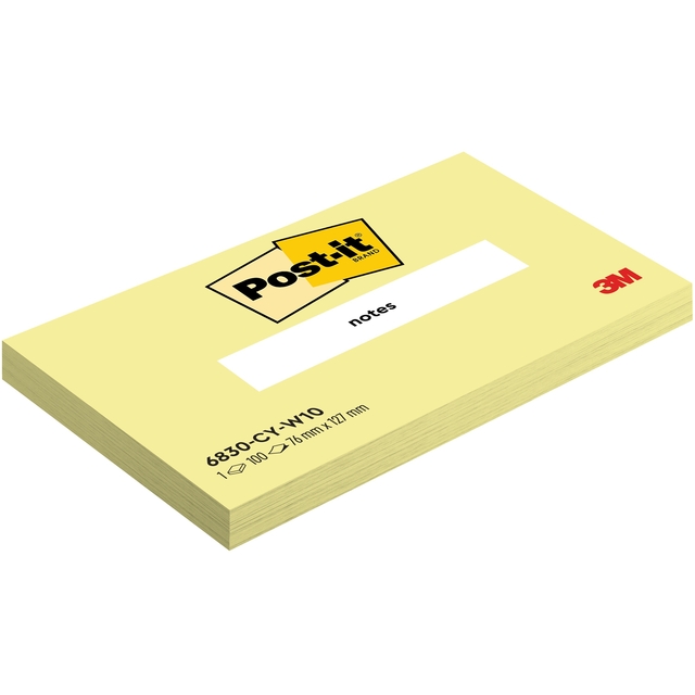 Memo pad  3M Post-it 6830 Notes76x127mm Canary Yellow 100 sheets