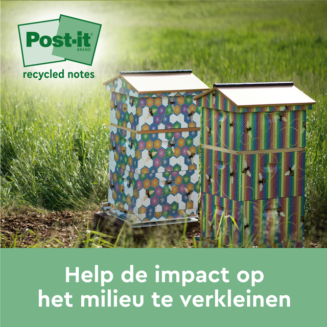 Memoblok 3M Post-it 654 RSSCOL 76x76mm geel 3+1 gratis