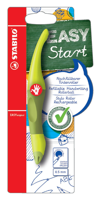 Rollerpen STABILO Easyoriginal rechtshandig limoen/groen blister à 1 stu