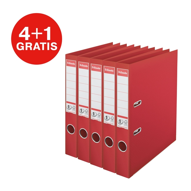 Folder Esselte No 1 Power PP 50 mm red 5 pieces