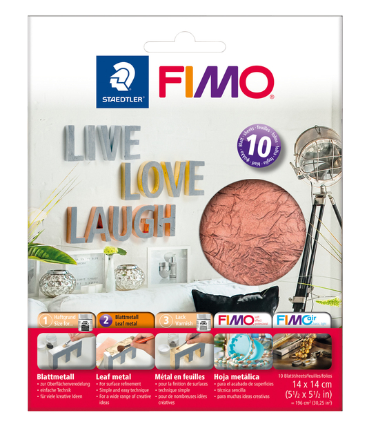 Bladmetaal Staedtler Fimo 8781 14x14cm koper 10 vel