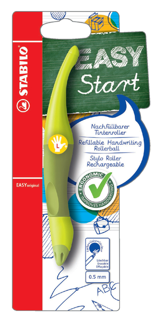 Rollerpen STABILO Easyoriginal linkshandig limoen/groen blister à 1 stu