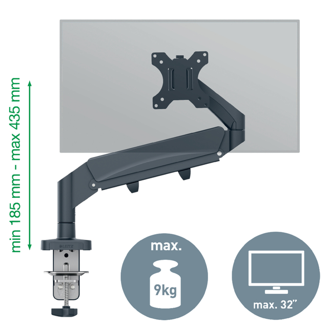 Monitor arm Leitz Ergo space-saving single
