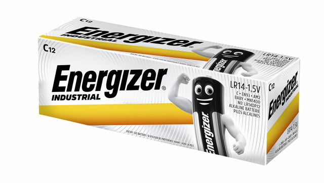 Batterij Industrial C alkaline doos à 12 stuk