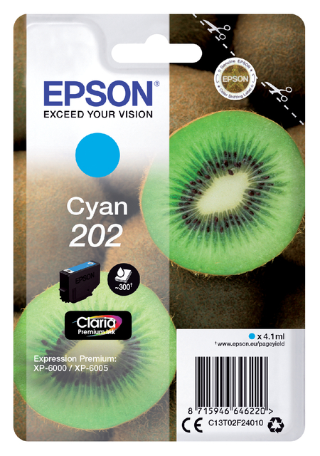 EPSON Singlepack Cyan 202 Kiwi